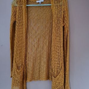 Yellow cardigan